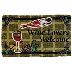 Coir Rope Inlay Wine Lovers Welcome Mat