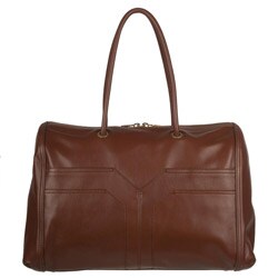 Yves Saint Laurent Brown Leather Bowler Bag
