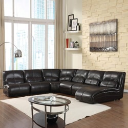 The Rose Modern 6-piece Brown Sectional Set