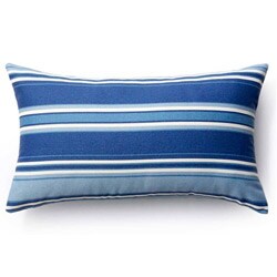 Jiti Pillows Blue Stripes Outdoor Throw Pillow