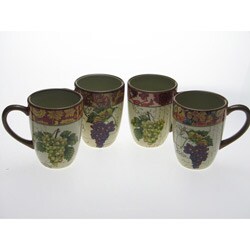 Certified International Wine Tour Assorted 20-oz Mugs (Set of 4)