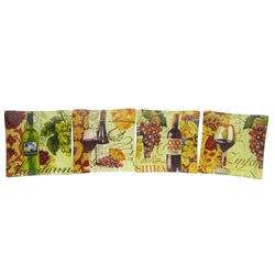 Certified International Wine Tour 6-inch Canape Plates (Set of 4)