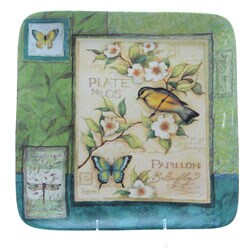 Certified International Morning Song 12.25-Inch Square Platter