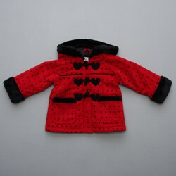 KC Collections Toddler Girl's Heart Toggle Coat