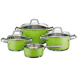 Elo Classic Color Stainless Steel 7-piece Green Cookware Set Elo Classic Color Stainless Steel 7-piece Green Cookware Set