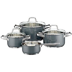 Elo Classic Color Stainless Steel 7-piece Cool Grey Cookware Set Elo Classic Color Stainless Steel 7-piece Cool Grey Cookware Set