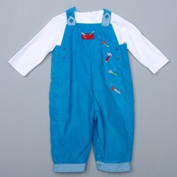 Petit Ami Infant Boy's Overall with Tool Applique