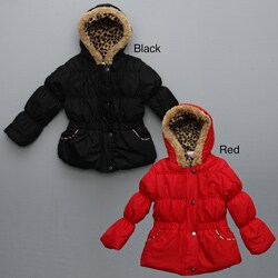 Pink Platinum Infant Girl's Hooded Puffy Coat