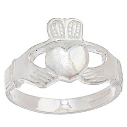 Silvermoon Sterling Silver Men's Claddagh Ring