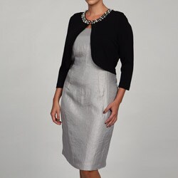 Jessica Howard Women's Plus Size Pearl Neck Toggle Sweater
