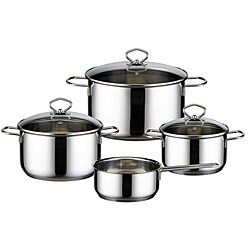 Elo Jupiter 18/10 Stainless Steel Induction Ready 7-piece Cookware Set
