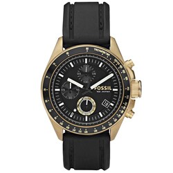 Fossil Men's 'Decker' Vintaged Bronze Chronograph Black Dial Watch