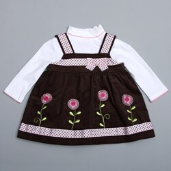 Samara Girl's Infant Flower Turtleneck Jumper