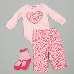 Baby Togs Infant Girl's Animal Print 3-piece Set