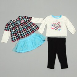 Babyworks Infant Girl's Mix and Match 4-piece Clothing Set