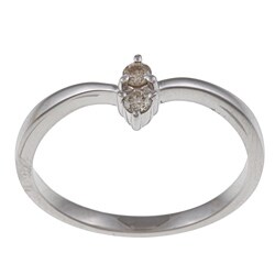10k White Gold 1/10ct TDW Yellow Diamond Ring