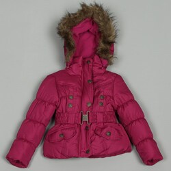 Dollhouse Girls Long Bubble Fleece Lined Jacket