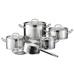 Elo Profi Cristal Collection 18/10 Stainless Steel Encapsulated Double-base 10-piece Cookware Set