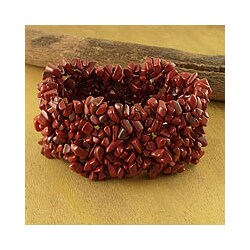 Jasper 'Fire' Stretch Bracelet (India)