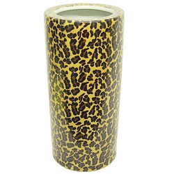 Leopard Print Porcelain Umbrella Stand