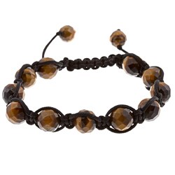 Gem Jolie Tiger's Eye Macrame Bead Bracelet