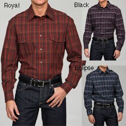 Perry Ellis Men's Plaid Woven Shirt