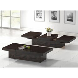 Cambridge Dark Brown Wood Modern Coffee Table