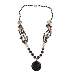 Pearlz Ocean Garnet, Tourmaline and Agate Necklace