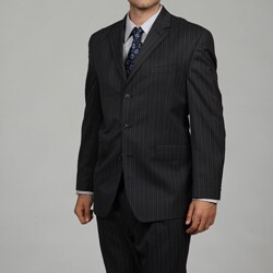 Sean John Men's Grey Striped 3-button Suit