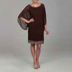J Laxmi Women's Metallic Beaded Dress