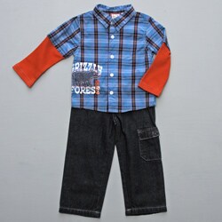 Baby Togs Toddler Boy's 2-pc Woven Shirt and Pant Set