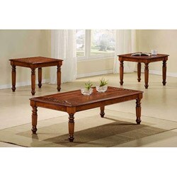 Dark Oak Country 3-piece Occasional Table Set