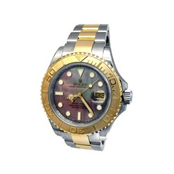 Pre-owned Rolex Men's 18k Gold and Steel Oyster Perpetual Yachtmaster Watch