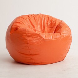 BeanSack Orange Vinyl Bean Bag Chair