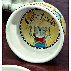 Snoozer Catitude Small Cat Dish by Tina Ledbeter