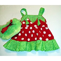 Just Girls Infant Girls Holiday Dress and Bloomer Set
