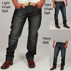 Discount clothing stores Paper Denim & Cloth Men's Belted Straight Leg Jeans