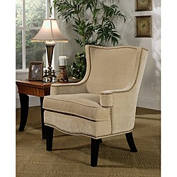 Lorena Fabric Nailhead Trim Armchair