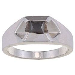 Sterling Silver 3/4ct TDW Men's Black Diamond Ring black diamond jewelry for men