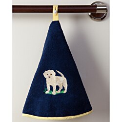 Golden Retriever Doggie Terry Cotton Circular Hand Towels (Set of 2)