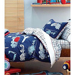 Big Rev Cotton 3-piece Full-size Duvet Cover Set