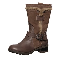 Skechers Women's 'Lunacy- Ride 'Em' Faux-fur Mid-buckle Boots
