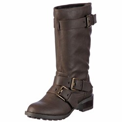 Skechers Women's Dark Brown Triple-buckle Boots