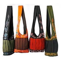 Pleat Fabric Bag (Nepal)
