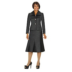 Divine Apparel Women's Plus Size Novelty Fabric Skirt Suit