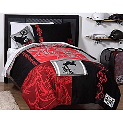 X Games 'Dragon' Twin-size 4-piece Reversible Bed in a Bag with Sheet Set