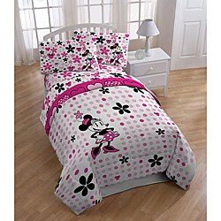 Minnie Mouse 'Falling Dots' Twin-size 4-piece Bed in a Bag with Sheet Set