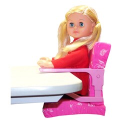 Entertec Clip On Table Chair and On The Go Girl Fashion Doll (18-inch)