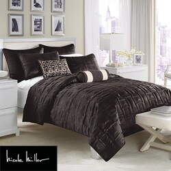 Nicole Miller City Square Black Full/Queen-size Coverlet