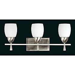 Three-Light Satin Nickel Mounted Bath Vanity<br />
